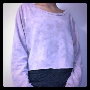 Long sleeve Cotton candy crop top